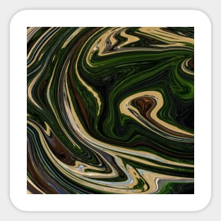 Abstract Dark green black Marble colors grading pattern Sticker